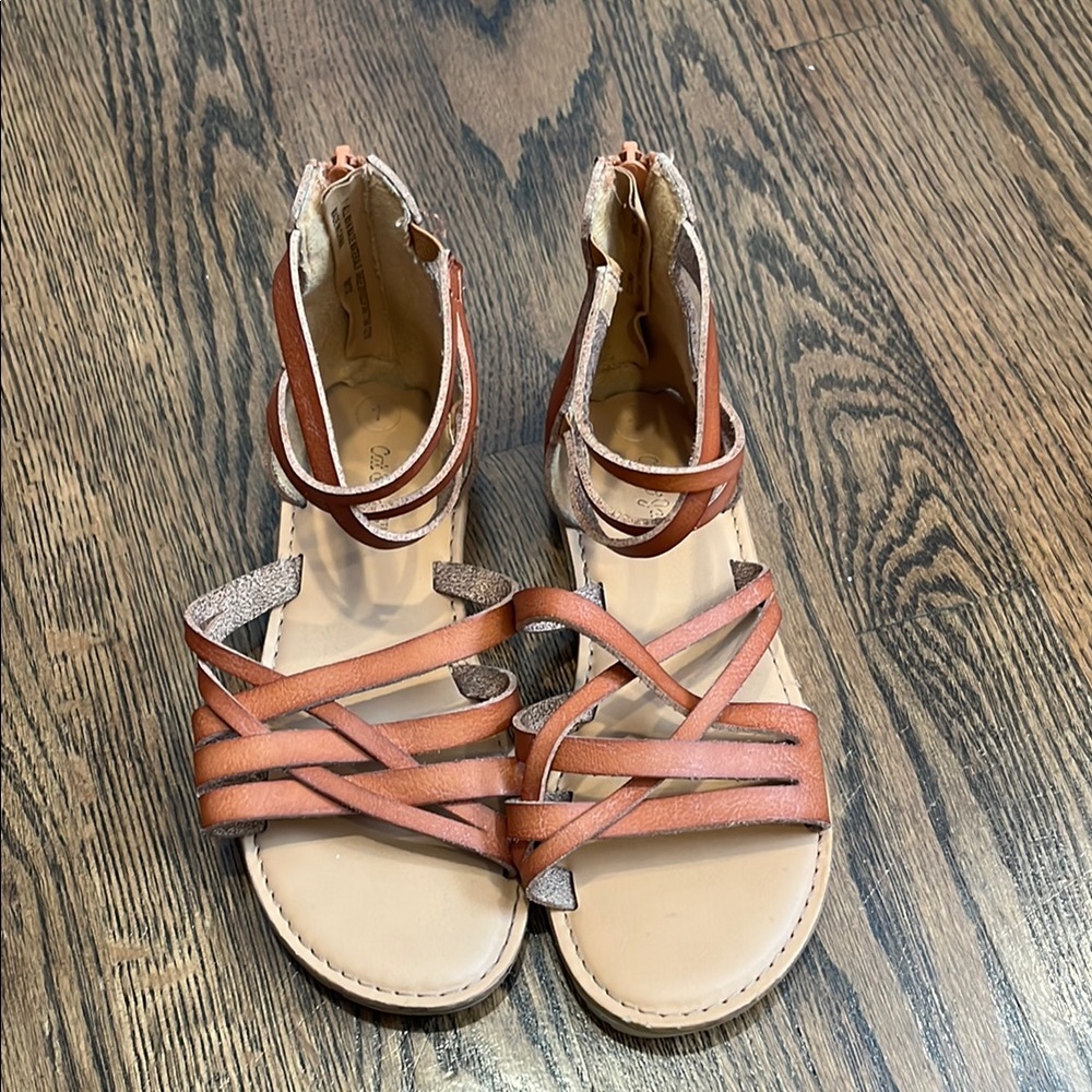 Cat And Jack Little Girls Strappy Sandals